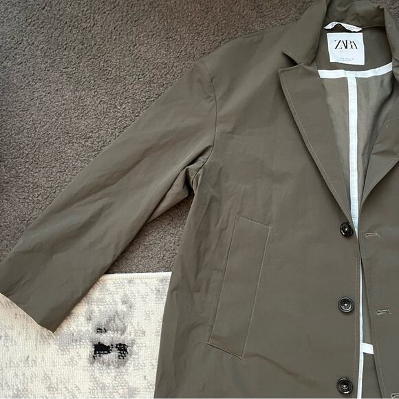 Zara Button Down Trench Coat - Picture 5 of 7